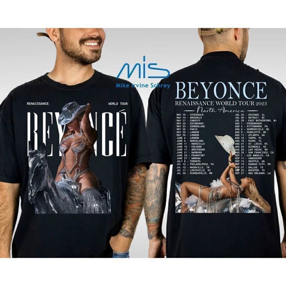 Beyonc Renaissance World Tour 2 Sided Retro Music Fan Tee T-Shirt